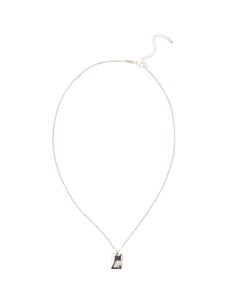 Elly Lou May Flower Necklace - Silver | Mocha Australia