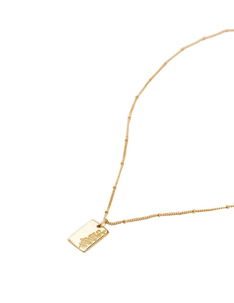 Elly Lou July Flower Necklace - Gold | Mocha Australia