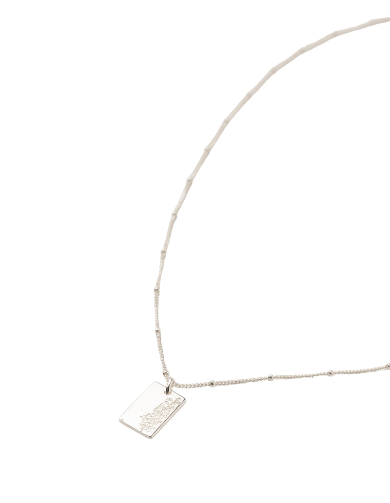 Elly Lou July Flower Necklace - Silver | Mocha Australia