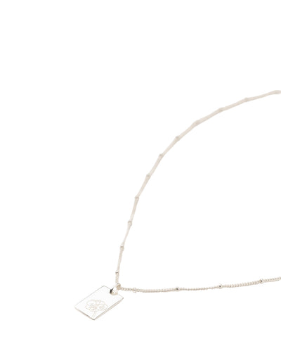 Elly Lou August Flower Necklace - Silver | Mocha Australia