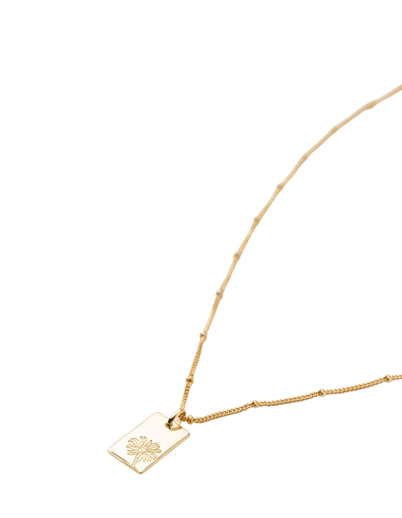 Elly Lou September Flower Necklace - Gold | Mocha Australia