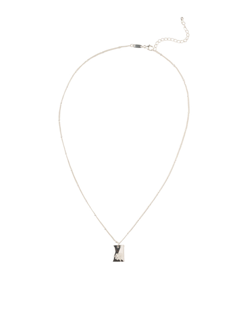 Elly Lou September Flower Necklace - Silver | Mocha Australia