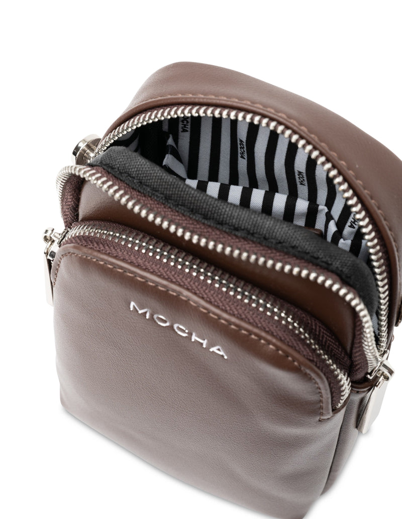 Mocha Medina Phone Crossbody Bag- Chocolate | Mocha Australia