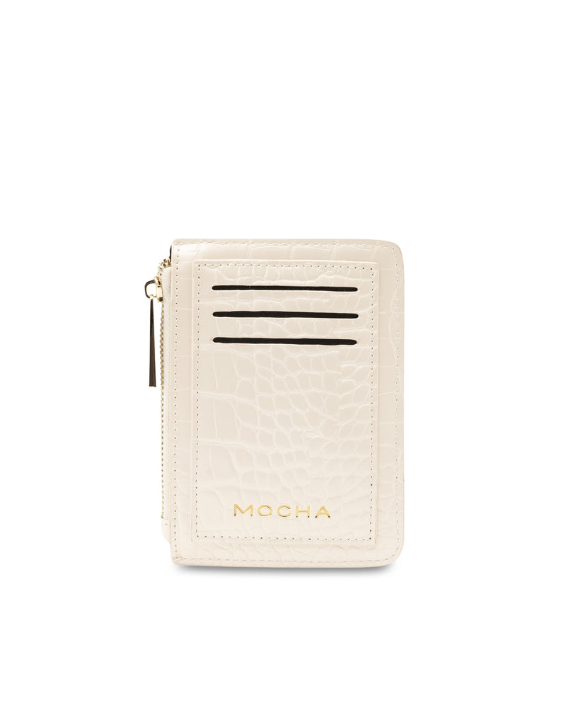 Mocha Go to Croc Coin Card Holder- Cream | Mocha Australia