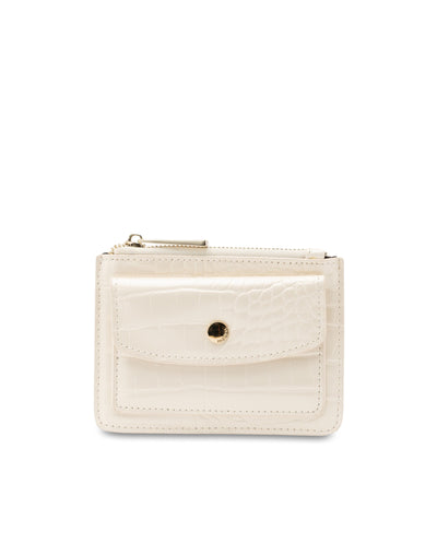 Mocha Go to Croc Coin Card Holder- Cream | Mocha Australia