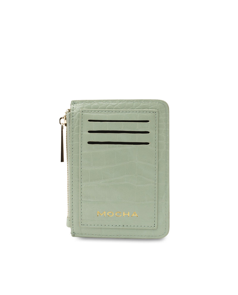 Mocha Go to Croc Coin Card Holder- Mint | Mocha Australia