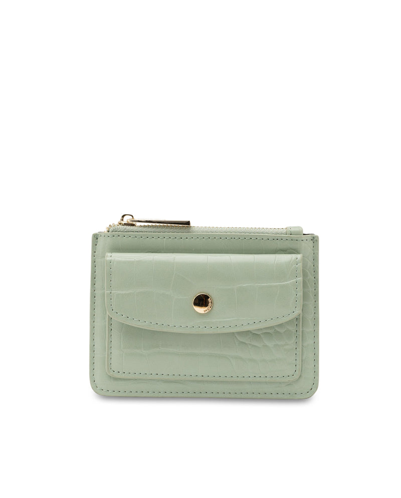 Mocha Go to Croc Coin Card Holder- Mint | Mocha Australia