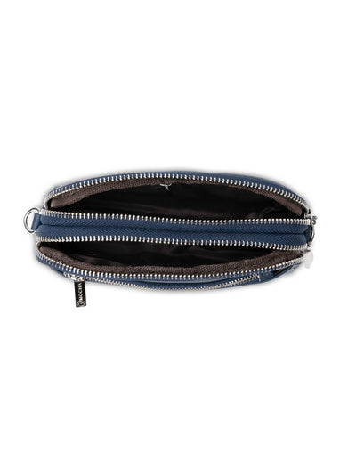Mocha Aubrey Leather Clutch- Navy | Mocha Australia