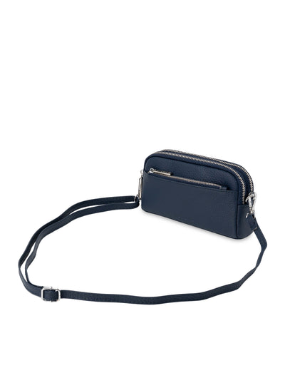 Mocha Aubrey Leather Clutch- Navy | Mocha Australia
