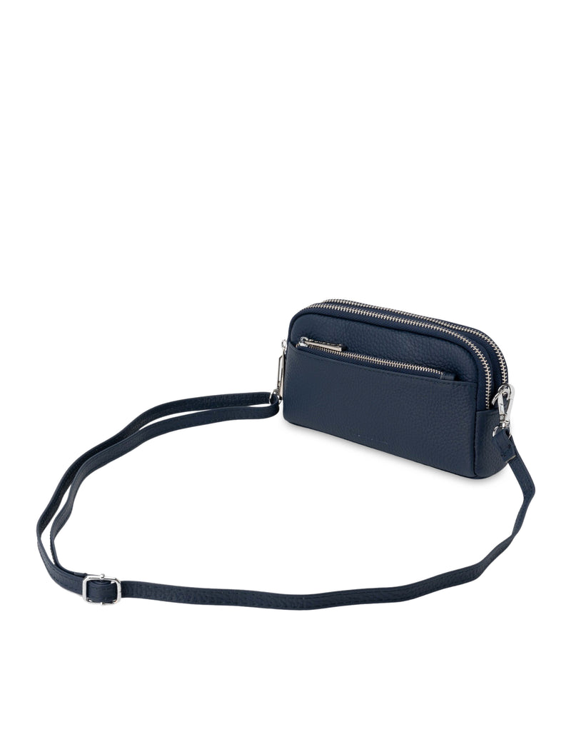 Mocha Aubrey Leather Clutch- Navy | Mocha Australia