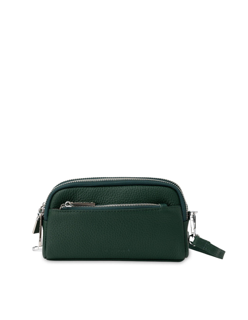 Mocha Aubrey Leather Clutch- Emerald | Mocha Australia