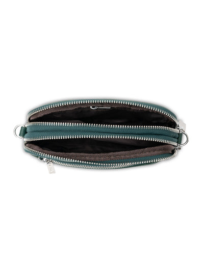 Mocha Aubrey Leather Clutch- Emerald | Mocha Australia