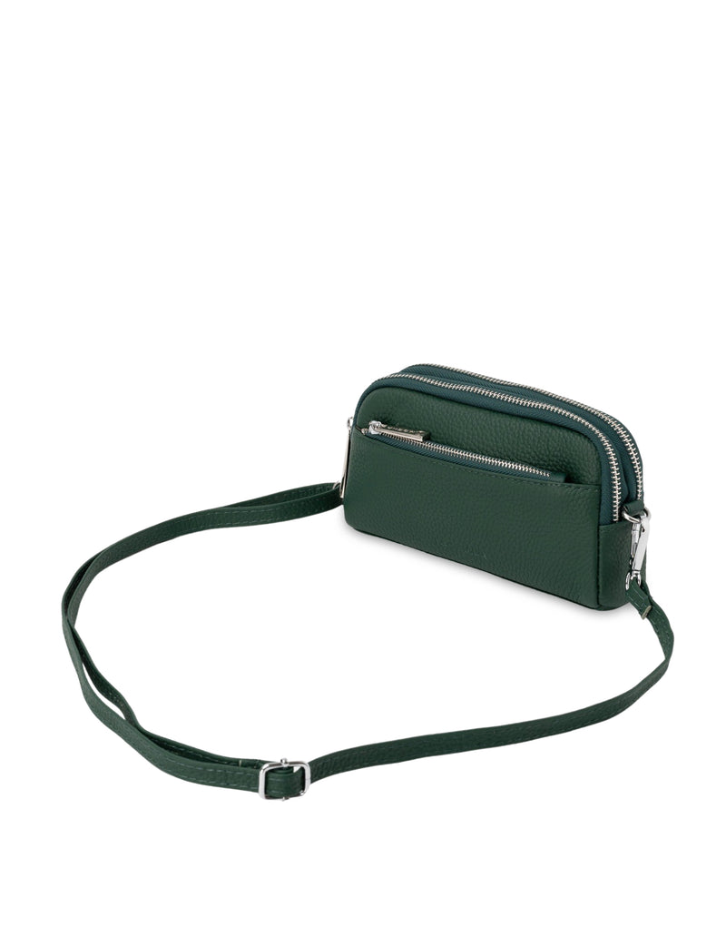 Mocha Aubrey Leather Clutch- Emerald | Mocha Australia