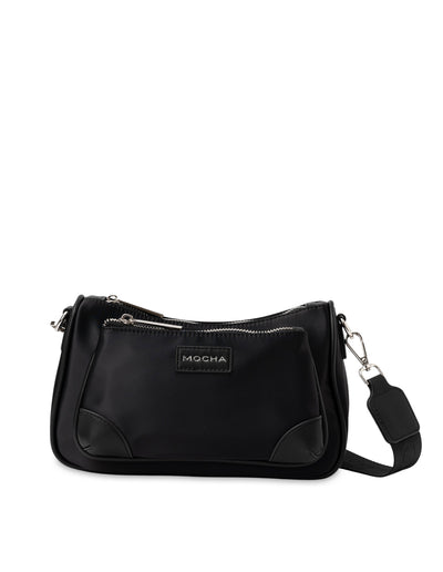 Mocha Ebby Everyday Crossbody- Black/Silver | Mocha Australia