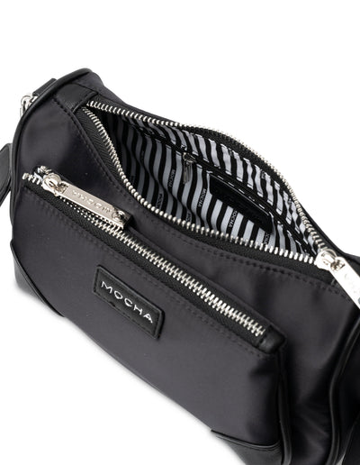 Mocha Ebby Everyday Crossbody- Black/Silver | Mocha Australia