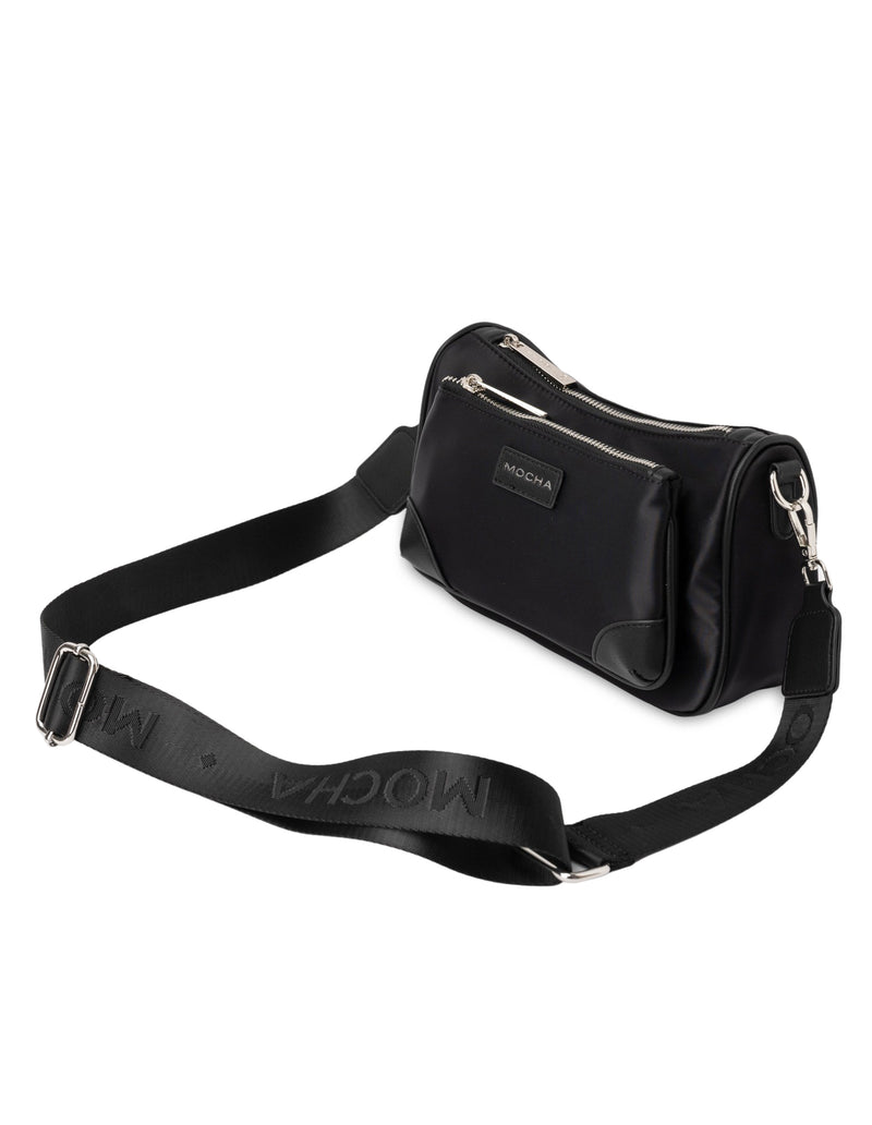 Mocha Ebby Everyday Crossbody- Black/Silver | Mocha Australia