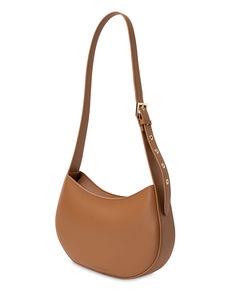 Mocha Eliana Leather Shoulder Bag- Tan | Mocha Australia