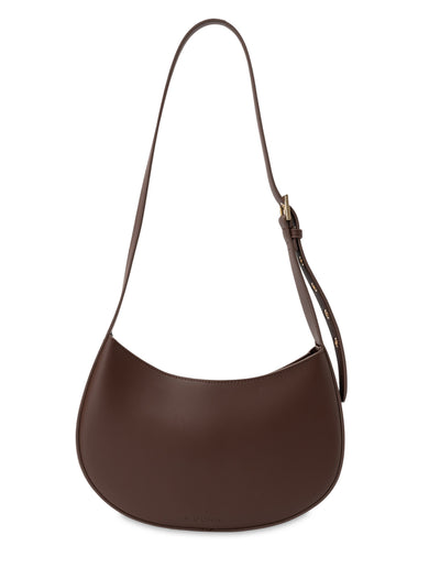 Mocha Eliana Leather Shoulder Bag- Chocolate | Mocha Australia