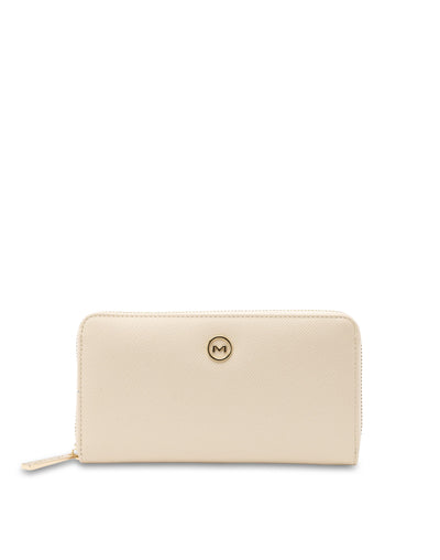 Mocha Charlotte Long Wallet- Cream | Mocha Australia