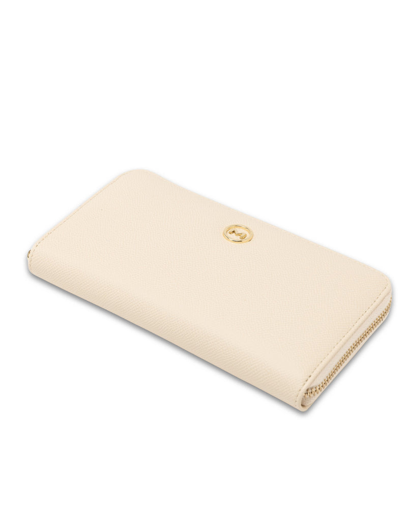 Mocha Charlotte Long Wallet- Cream | Mocha Australia