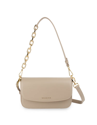 Mocha Donnette Half-Chain Bag- Taupe | Mocha Australia