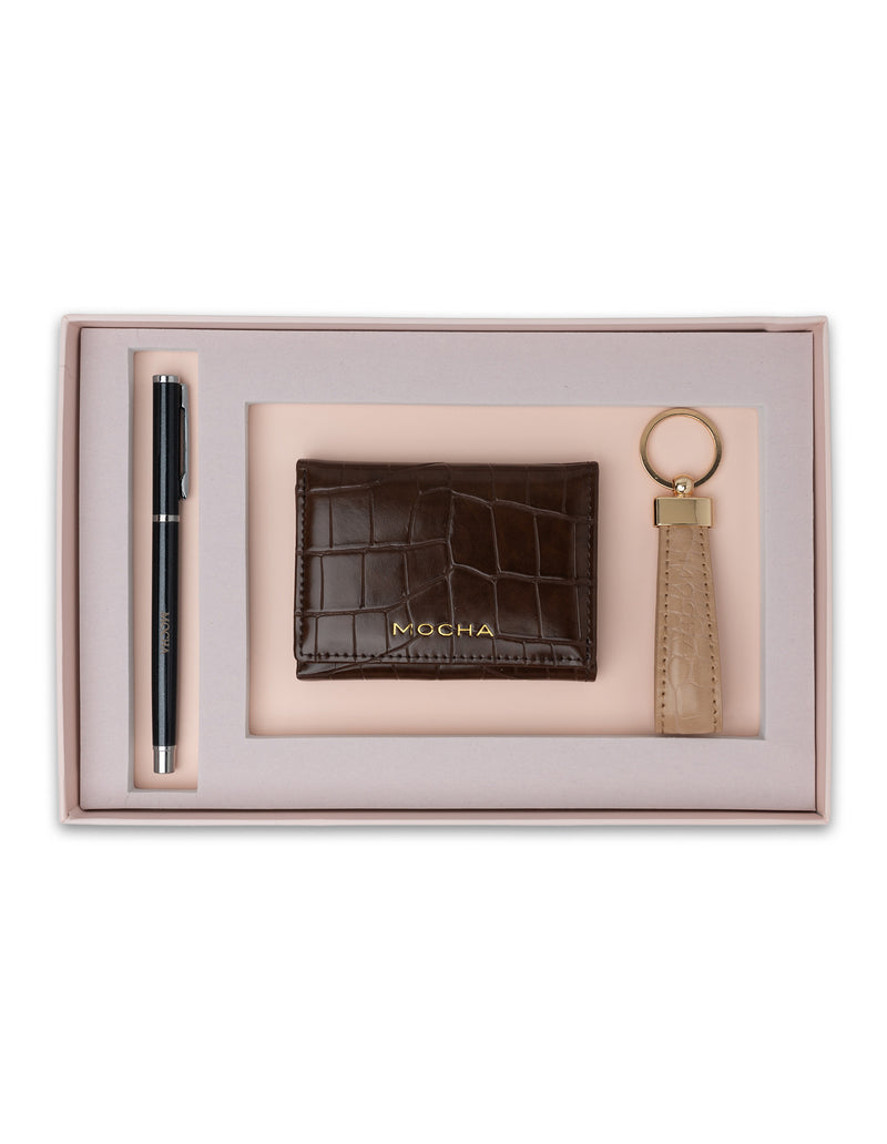 Mocha Gift Pack 1C- Bindi Mini Wallet & Go To Croc Keyring- Chocolate | Mocha Australia