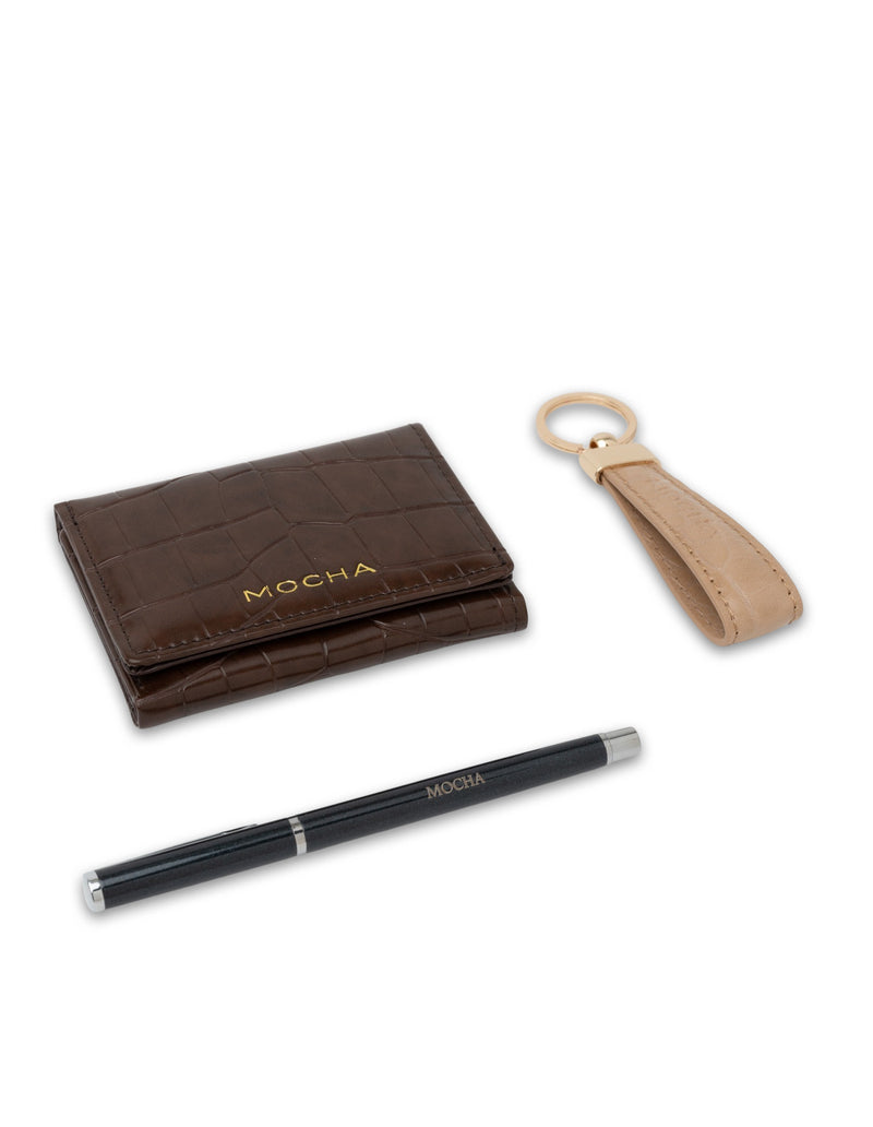 Mocha Gift Pack 1C- Bindi Mini Wallet & Go To Croc Keyring- Chocolate | Mocha Australia
