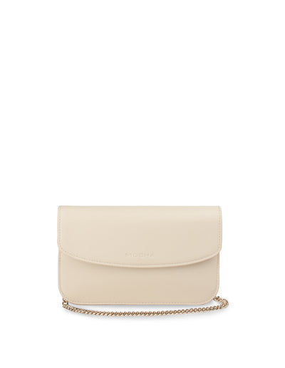 Mocha Donnette Clutch On Chain- Cream | Mocha Australia