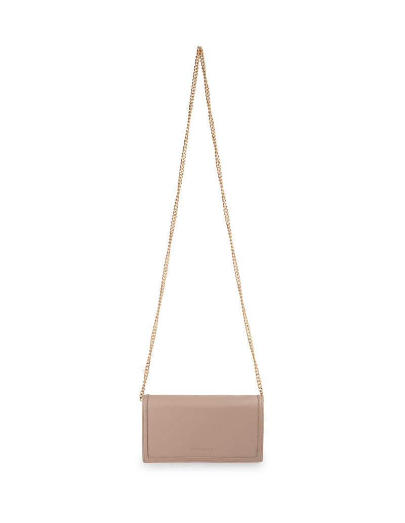 Mocha Emma Chain Crossbody Bag- Nude | Mocha Australia