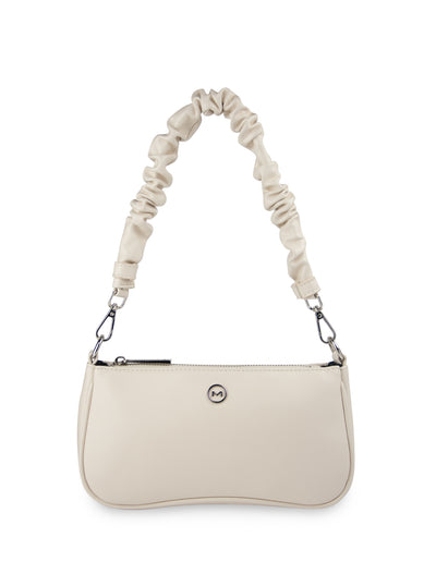 Mocha Carly Ruched Strap Shoulder Bag- Cream | Mocha Australia