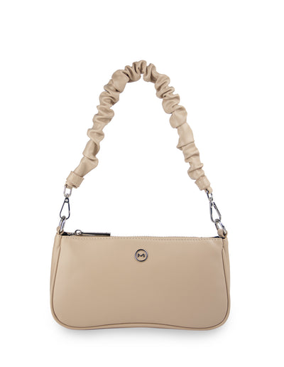 Mocha Carly Ruched Strap Shoulder Bag- Taupe | Mocha Australia