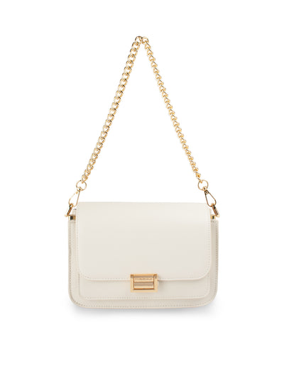 Mocha Hazel Buckle Crossbody w/ Chain- Cream | Mocha Australia