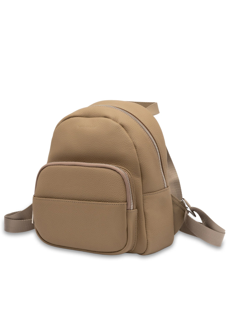 Mocha Scarlett Leather Backpack- Taupe | Mocha Australia