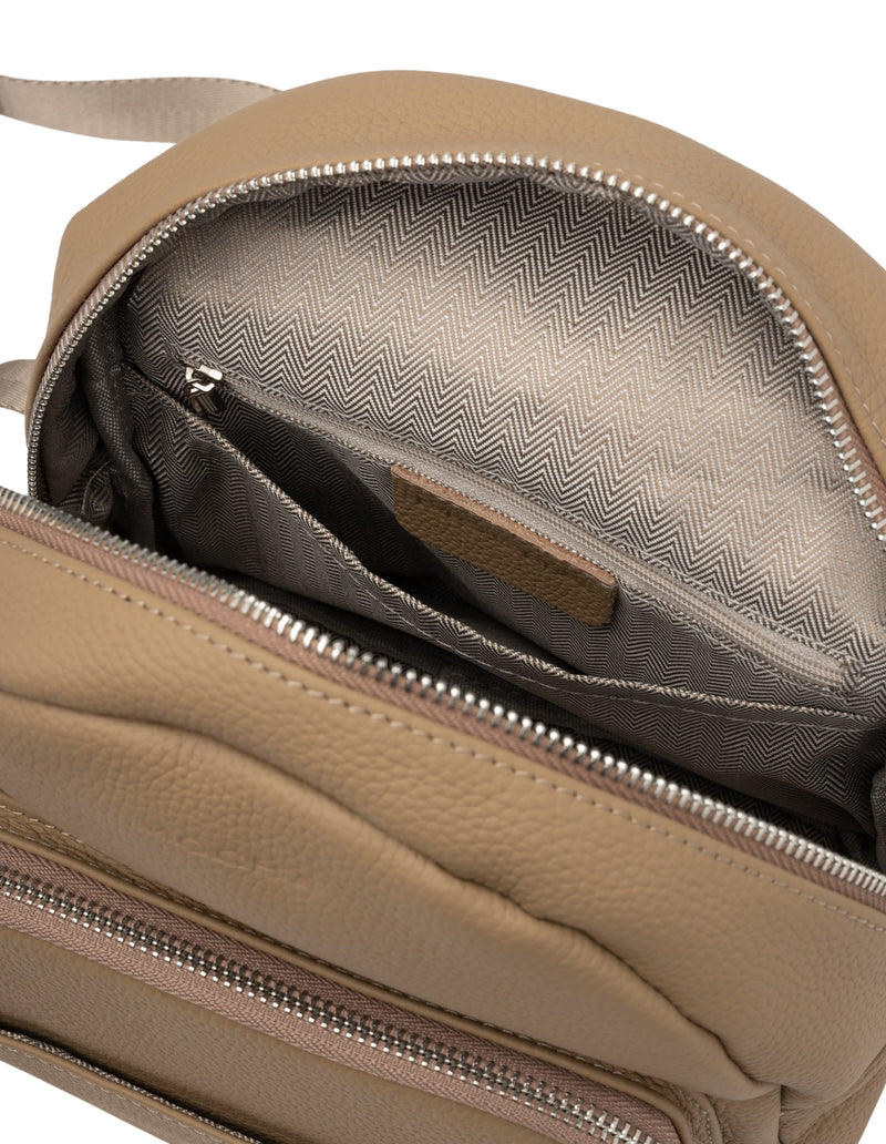 Mocha Scarlett Leather Backpack- Taupe | Mocha Australia