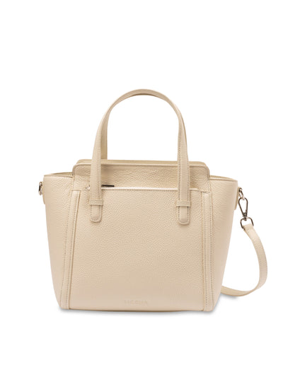 Mocha Veronica Leather Small Tote- Cream | Mocha Australia