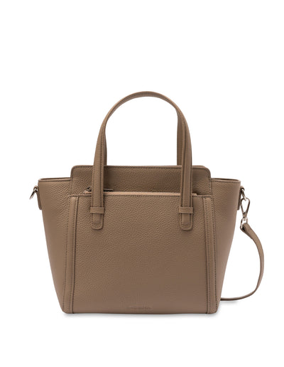 Mocha Veronica Leather Small Tote- Taupe | Mocha Australia