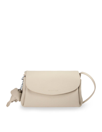 Mocha Ella Leather Crossbody Bag- White | Mocha Australia