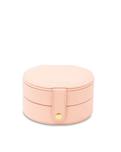 Mocha Round Double Layer Jewellery Case- Pink | Mocha Australia