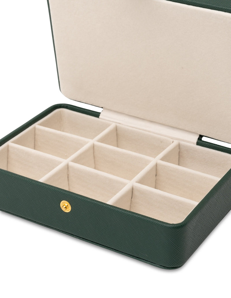 Mocha Rectangle Double Layer Jewellery Box- Green | Mocha Australia