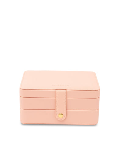 Mocha Rectangle Double Layer Jewellery Box- Pink | Mocha Australia