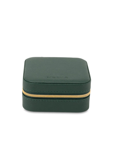 Mocha Square Zipper Jewellery Case- Green | Mocha Australia