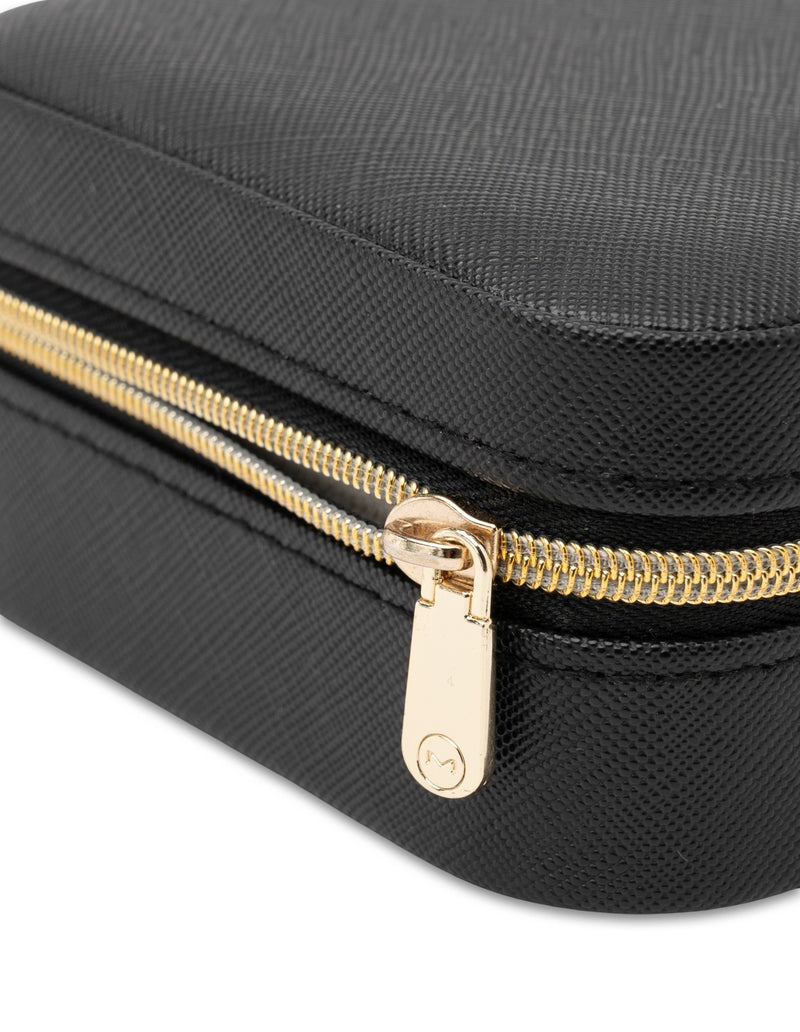 Mocha Square Zipper Jewellery Case- Black | Mocha Australia