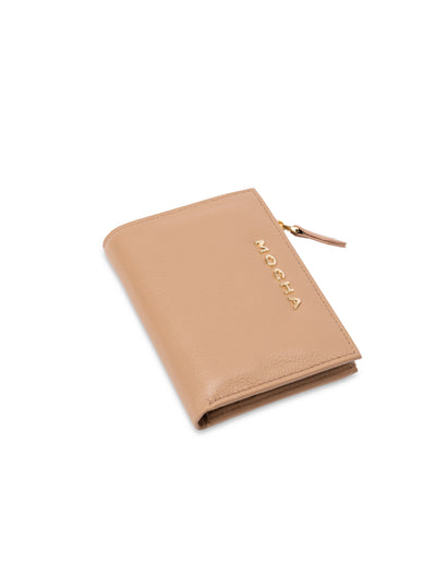 Mocha Classic Mini Leather Wallet- Nude | Mocha Australia