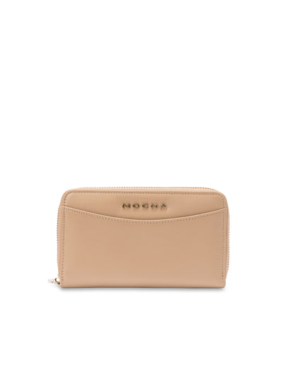 Mocha Petite Leather Wallet- Beige/LG | Mocha Australia