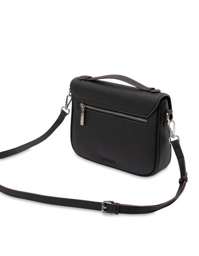 Mocha Teagan Leather Crossbody Bag- Black | Mocha Australia