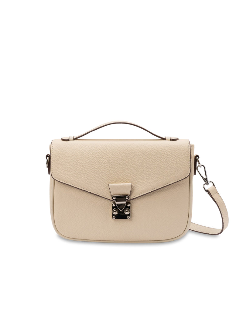 Mocha Teagan Leather Crossbody Bag- White | Mocha Australia