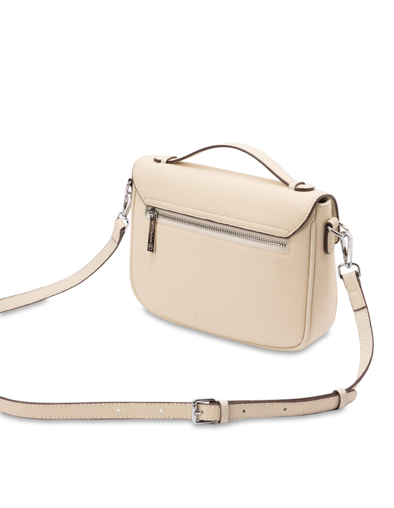 Mocha Teagan Leather Crossbody Bag- White | Mocha Australia