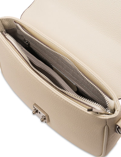 Mocha Teagan Leather Crossbody Bag- White | Mocha Australia