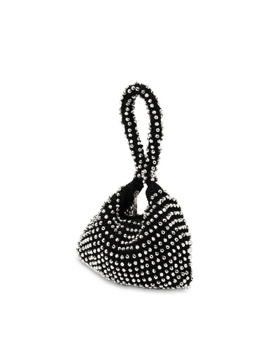 Mocha Tiana Dainty Beaded Bag - Black/Silver | Mocha Australia