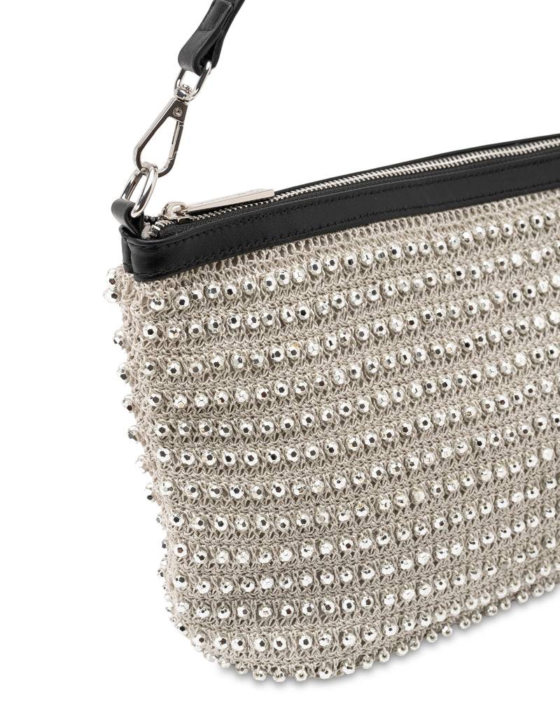 Mocha Christina Beaded Bag - Silver/Silver | Mocha Australia